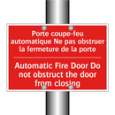 Porte coupe-feu automatique Ne /.../ - Automatic Fire Door Do not obstruct /.../