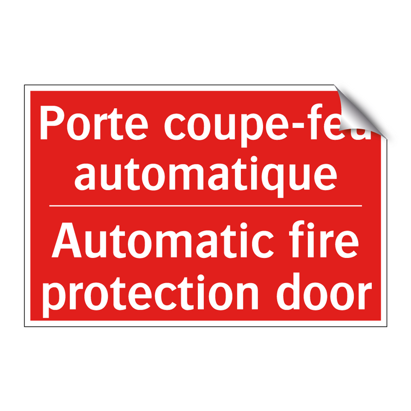 Porte coupe-feu automatique - Automatic fire protection door