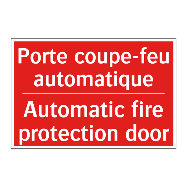 Porte coupe-feu automatique - Automatic fire protection door