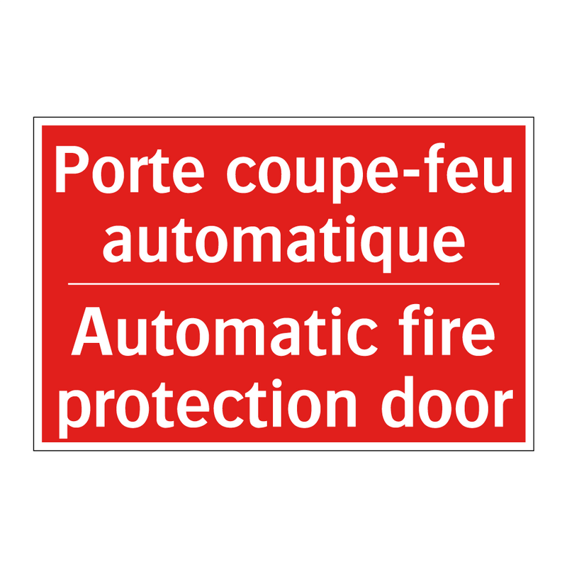 Porte coupe-feu automatique - Automatic fire protection door