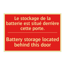 Le stockage de la batterie est /.../ - Battery storage located behind /.../