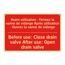 Avant utilisation : Fermez la /.../ - Before use: Close drain valve /.../