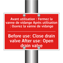 Avant utilisation : Fermez la /.../ - Before use: Close drain valve /.../