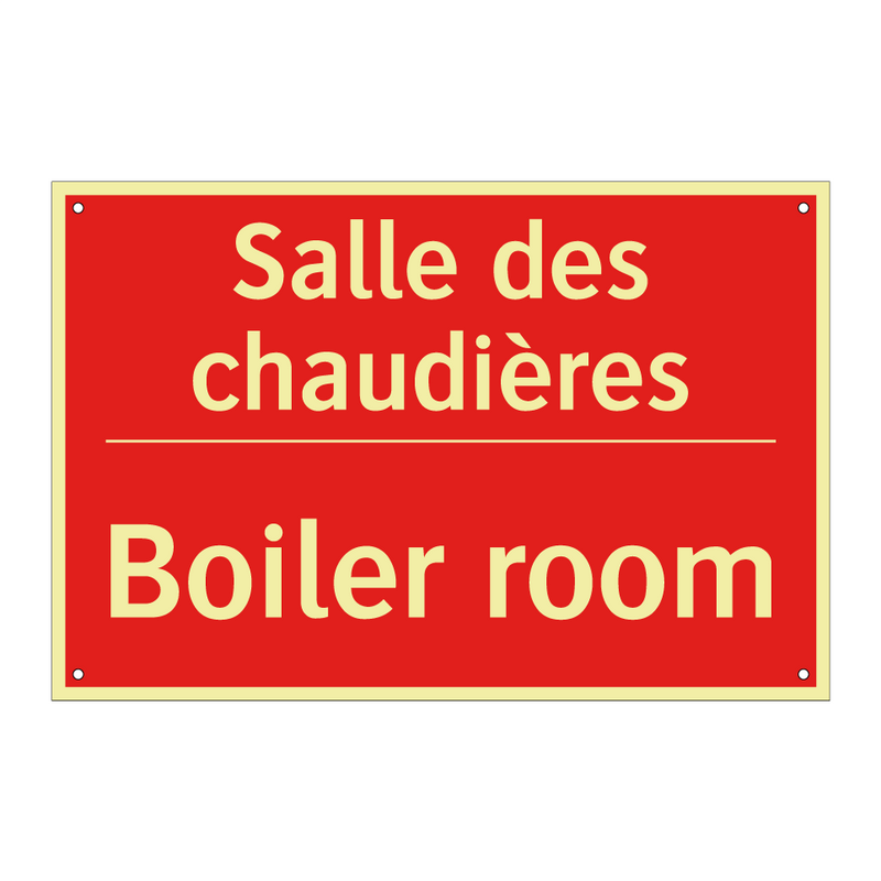 Salle des chaudières - Boiler room