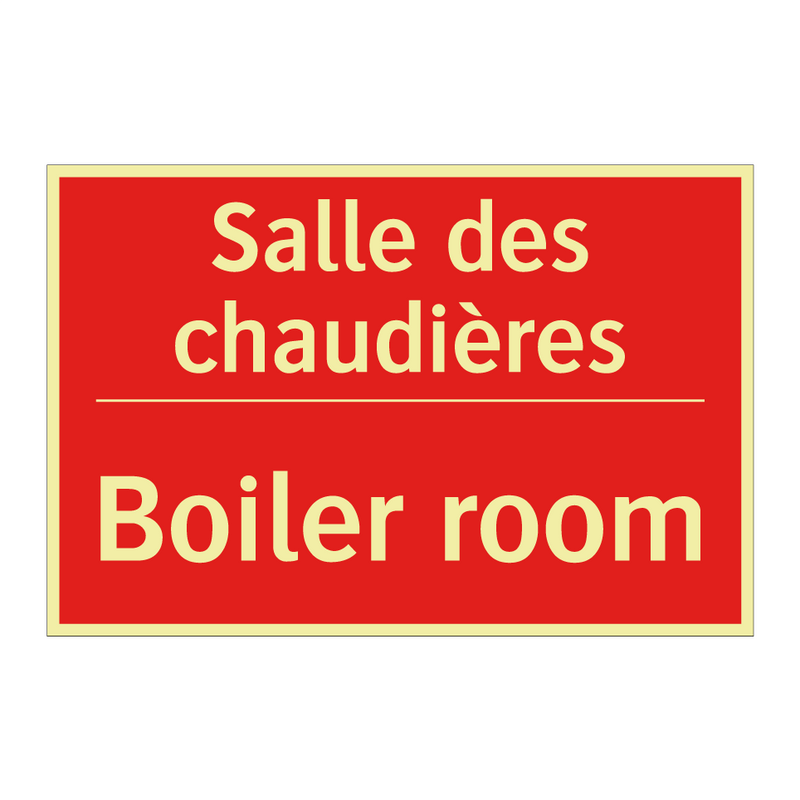 Salle des chaudières - Boiler room