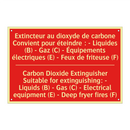 Extincteur au dioxyde de carbone /.../ - Carbon Dioxide Extinguisher Suitable /.../