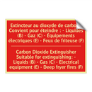 Extincteur au dioxyde de carbone /.../ - Carbon Dioxide Extinguisher Suitable /.../