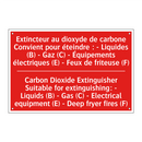 Extincteur au dioxyde de carbone /.../ - Carbon Dioxide Extinguisher Suitable /.../