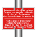 Extincteur au dioxyde de carbone /.../ - Carbon Dioxide Extinguisher Suitable /.../