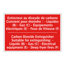 Extincteur au dioxyde de carbone /.../ - Carbon Dioxide Extinguisher Suitable /.../