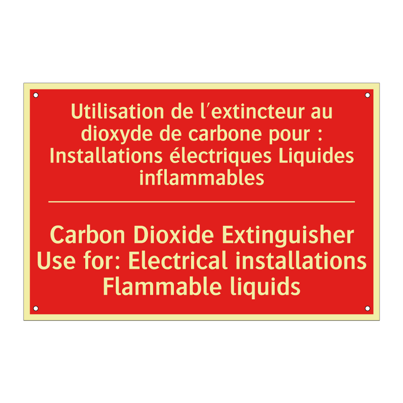 Utilisation de l'extincteur au /.../ - Carbon Dioxide Extinguisher Use /.../