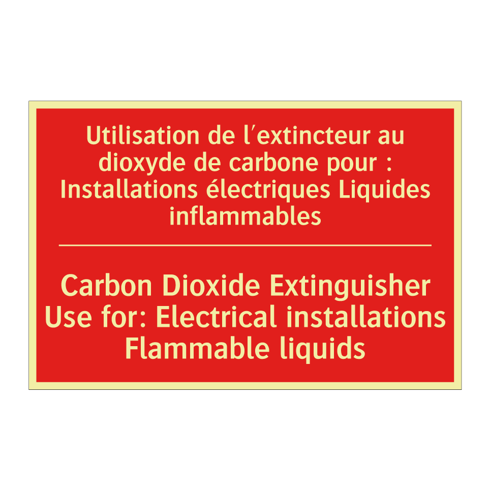 Utilisation de l'extincteur au /.../ - Carbon Dioxide Extinguisher Use /.../