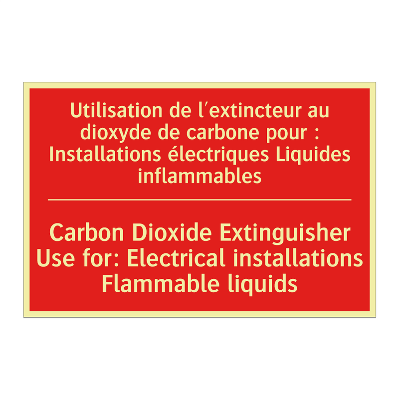 Utilisation de l'extincteur au /.../ - Carbon Dioxide Extinguisher Use /.../