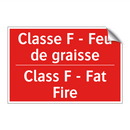 Classe F - Feu de graisse - Class F - Fat Fire