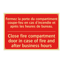 Fermez la porte du compartiment /.../ - Close fire compartment door in /.../