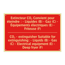 Extincteur CO₂ Convient pour éteindre /.../ - CO₂ - extinguisher Suitable for /.../