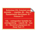 Extincteur CO₂ Convient pour éteindre /.../ - CO₂ - extinguisher Suitable for /.../
