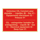 Extincteur CO₂ Convient pour éteindre /.../ - CO₂ - extinguisher Suitable for /.../