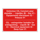 Extincteur CO₂ Convient pour éteindre /.../ - CO₂ - extinguisher Suitable for /.../