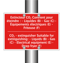 Extincteur CO₂ Convient pour éteindre /.../ - CO₂ - extinguisher Suitable for /.../
