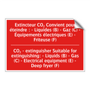 Extincteur CO₂ Convient pour éteindre /.../ - CO₂ - extinguisher Suitable for /.../