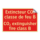 Extincteur CO₂ classe de feu B - CO₂ extinguisher fire class B