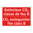 Extincteur CO₂ classe de feu B - CO₂ extinguisher fire class B