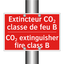 Extincteur CO₂ classe de feu B - CO₂ extinguisher fire class B