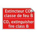 Extincteur CO₂ classe de feu B - CO₂ extinguisher fire class B