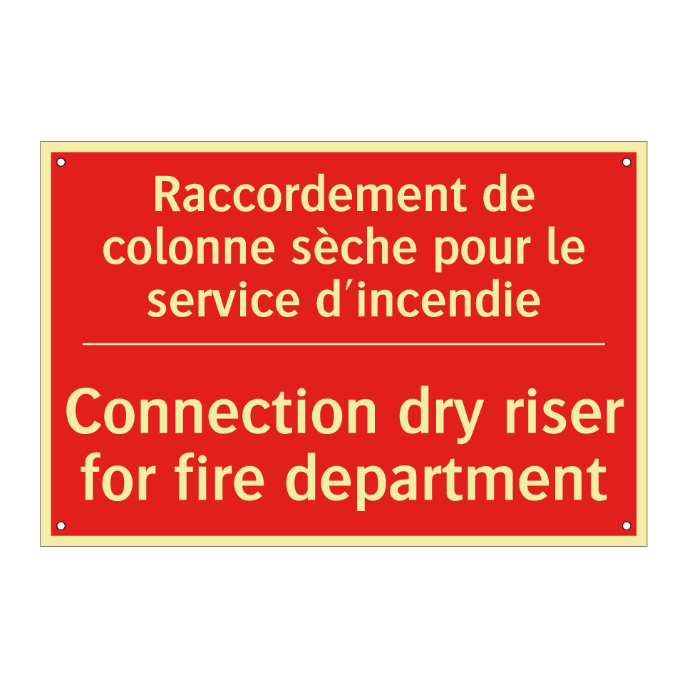 Raccordement de colonne sèche /.../ - Connection dry riser for fire /.../