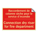 Raccordement de colonne sèche /.../ - Connection dry riser for fire /.../