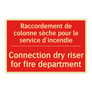 Raccordement de colonne sèche /.../ - Connection dry riser for fire /.../