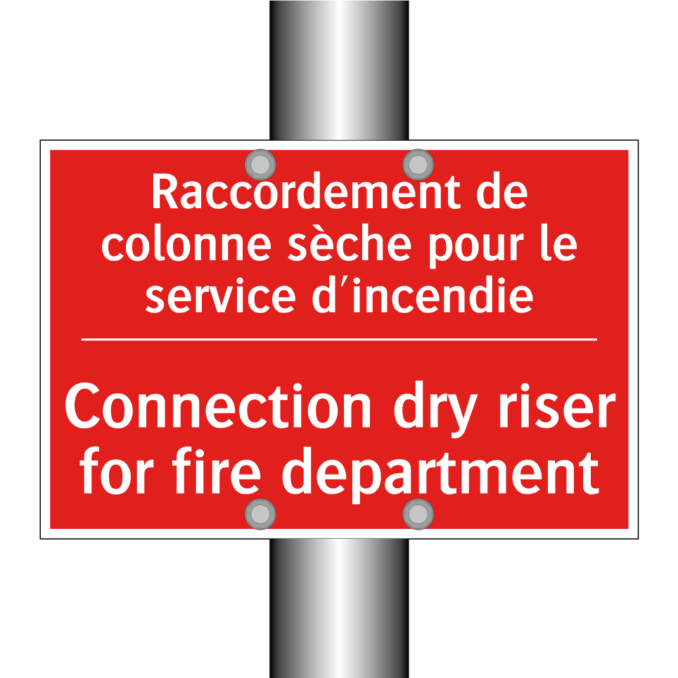 Raccordement de colonne sèche /.../ - Connection dry riser for fire /.../