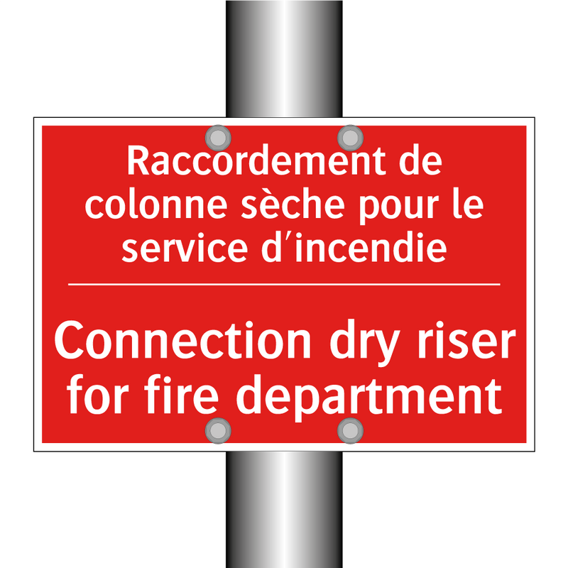 Raccordement de colonne sèche /.../ - Connection dry riser for fire /.../