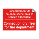 Raccordement de colonne sèche /.../ - Connection dry riser for fire /.../
