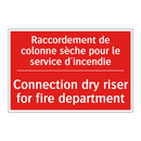 Raccordement de colonne sèche /.../ - Connection dry riser for fire /.../