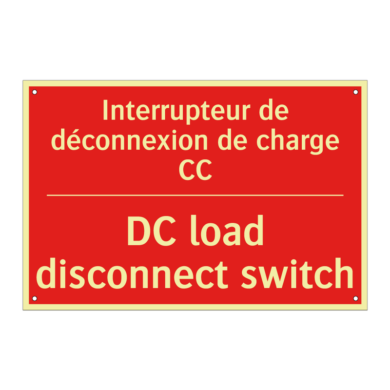Interrupteur de déconnexion de /.../ - DC load disconnect switch