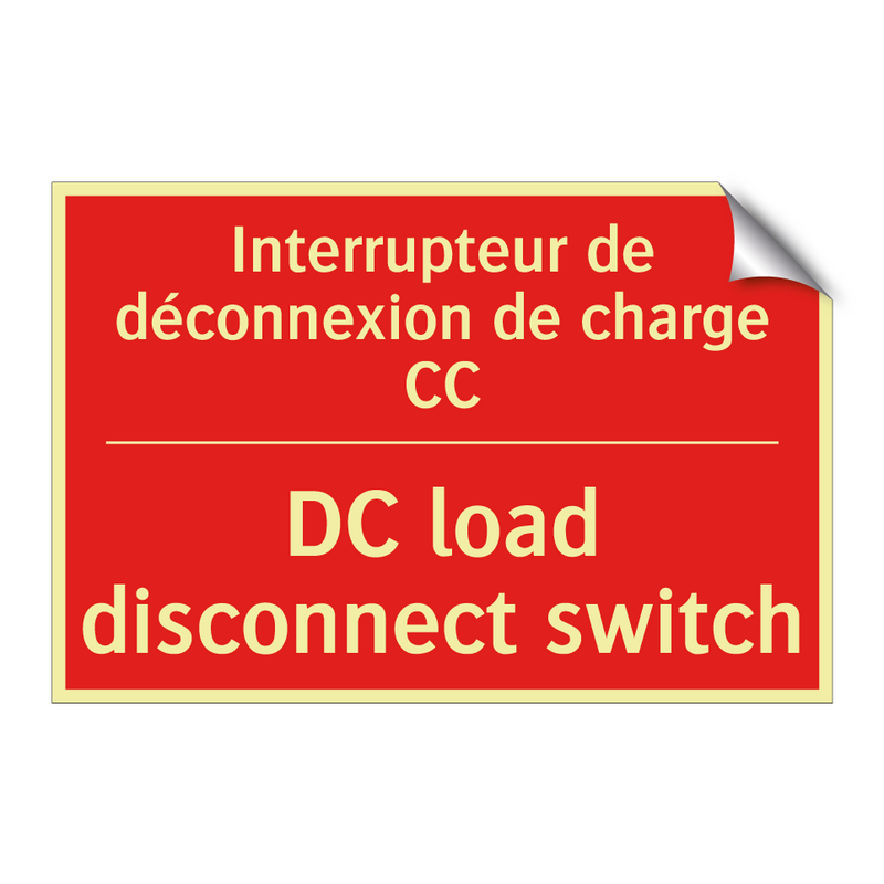 Interrupteur de déconnexion de /.../ - DC load disconnect switch