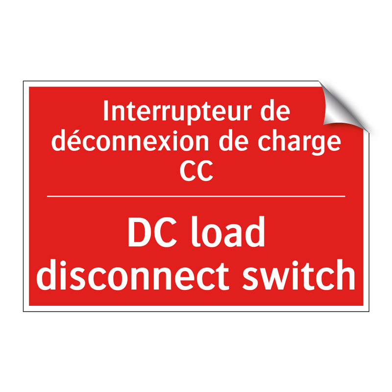 Interrupteur de déconnexion de /.../ - DC load disconnect switch