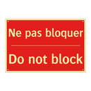 Ne pas bloquer - Do not block
