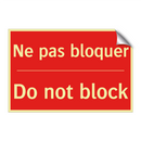 Ne pas bloquer - Do not block