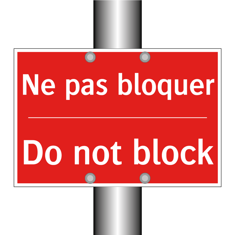 Ne pas bloquer - Do not block