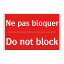 Ne pas bloquer - Do not block