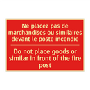 Ne placez pas de marchandises /.../ - Do not place goods or similar /.../