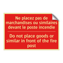Ne placez pas de marchandises /.../ - Do not place goods or similar /.../