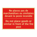 Ne placez pas de marchandises /.../ - Do not place goods or similar /.../