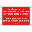 Ne placez pas de marchandises /.../ - Do not place goods or similar /.../