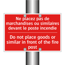 Ne placez pas de marchandises /.../ - Do not place goods or similar /.../