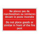 Ne placez pas de marchandises /.../ - Do not place goods or similar /.../