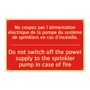 Ne coupez pas l'alimentation électrique /.../ - Do not switch off the power supply /.../